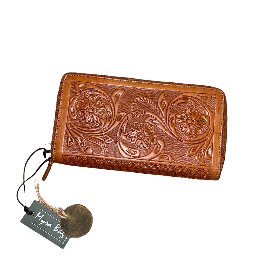 Tooled Leather Wallet NWT